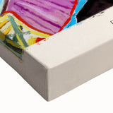 Large art featuring a black and white abstract landscape on stretched canvas, suitable for bedroom wall decor.