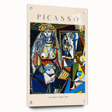 Acrylic print of a large abstract design in bold colors, suitable for bedroom or dining room decor.