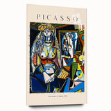 Large abstract wall art on acrylic glass depicting dynamic shapes in vibrant colors.