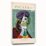 Large abstract wall art on acrylic glass featuring vibrant geometric shapes, ideal for modern dining room decor.