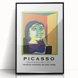 Large abstract wall art featuring mid-century modernist style with bold geometric shapes in black and white.