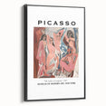 Black and white landscape art painting on framed canvas, featuring a vintage poster style, ideal for bedroom wall decor.