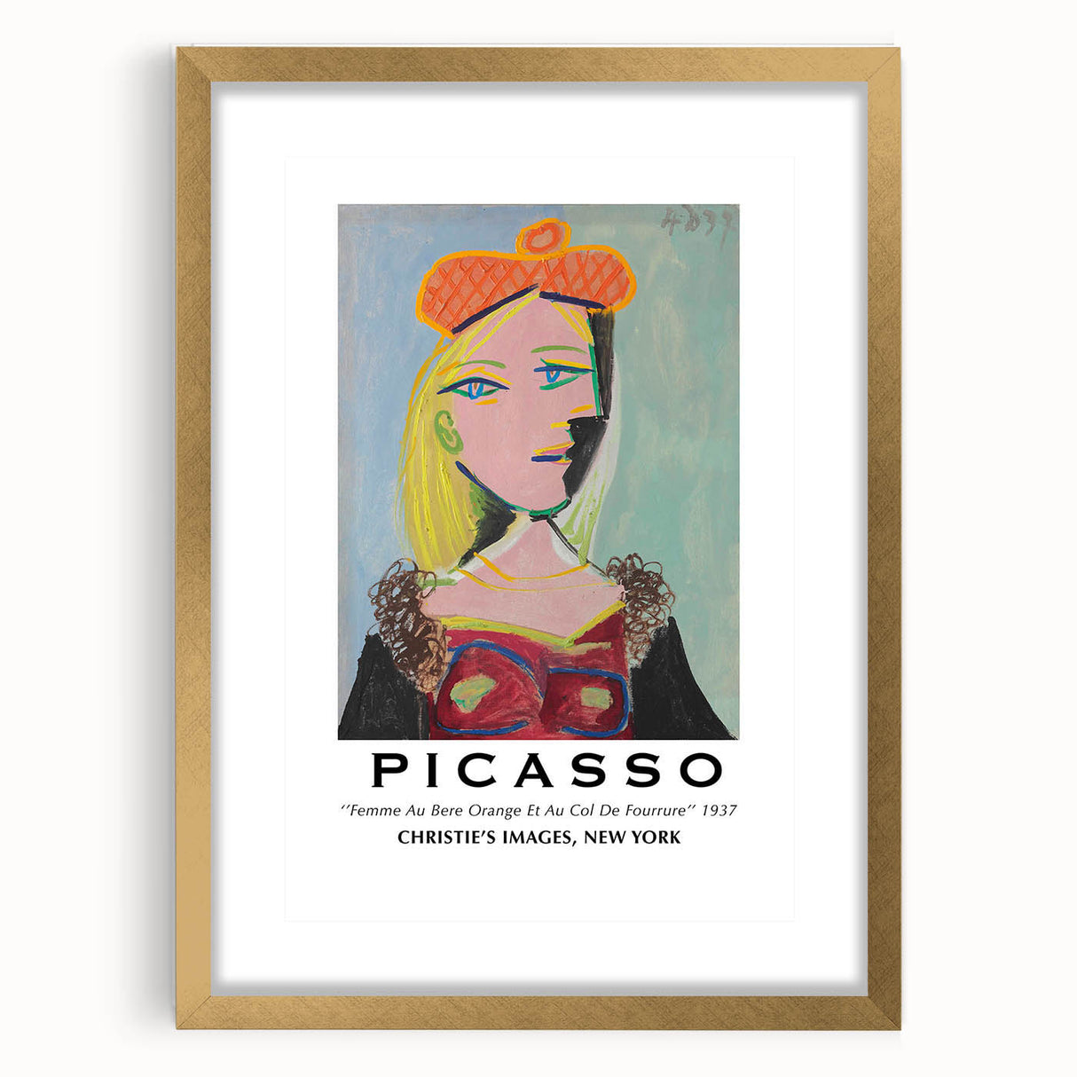 Extra large abstract art print featuring textured designs in muted earth tones, framed in gold.