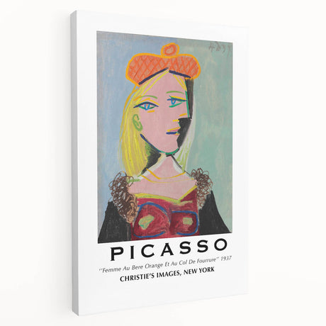 Abstract Picasso-inspired artwork in muted earth tones on stretched canvas, ideal for kitchen wall art.