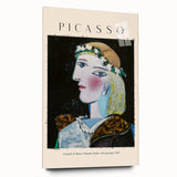 Large abstract wall art on acrylic glass depicting Picasso-inspired shapes in vibrant colors.