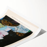 Extra large rolled print featuring line art flowers in muted tones, ideal for large living room wall art.