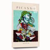 Large abstract wall art featuring vibrant geometric shapes on acrylic glass, ideal for modern bedroom or dining room decor.