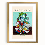 Extra large abstract art print featuring textured geometric shapes in muted gold, framed in gold.