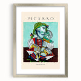 Textured abstract art print in a silver frame, featuring pastel shades, ideal for modern bedroom ambiance.