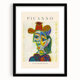 Extra large abstract art print featuring vibrant, colorful shapes on textured canvas, framed in black.