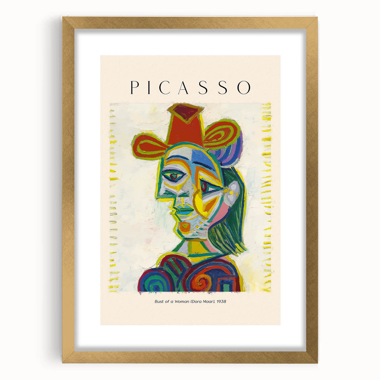 Extra large abstract art print featuring textured design in muted gold tones, framed with a mat, ideal for living room decor.