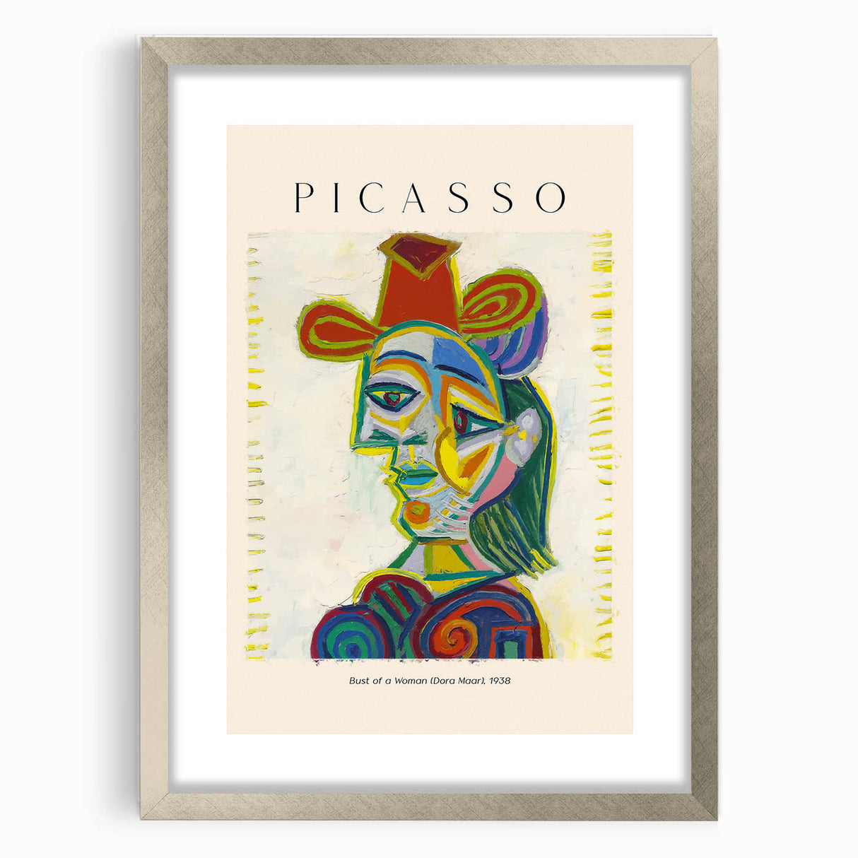 Textured abstract art print in neutral tones on a framed canvas, suitable for enhancing a modern bedroom ambiance.