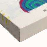 Large art featuring a black and white abstract landscape on stretched canvas, suitable for bedroom wall decor.