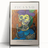 Mid-century modernist art depicting abstract forms in muted colors, framed acrylic, ideal for nursery wall art.