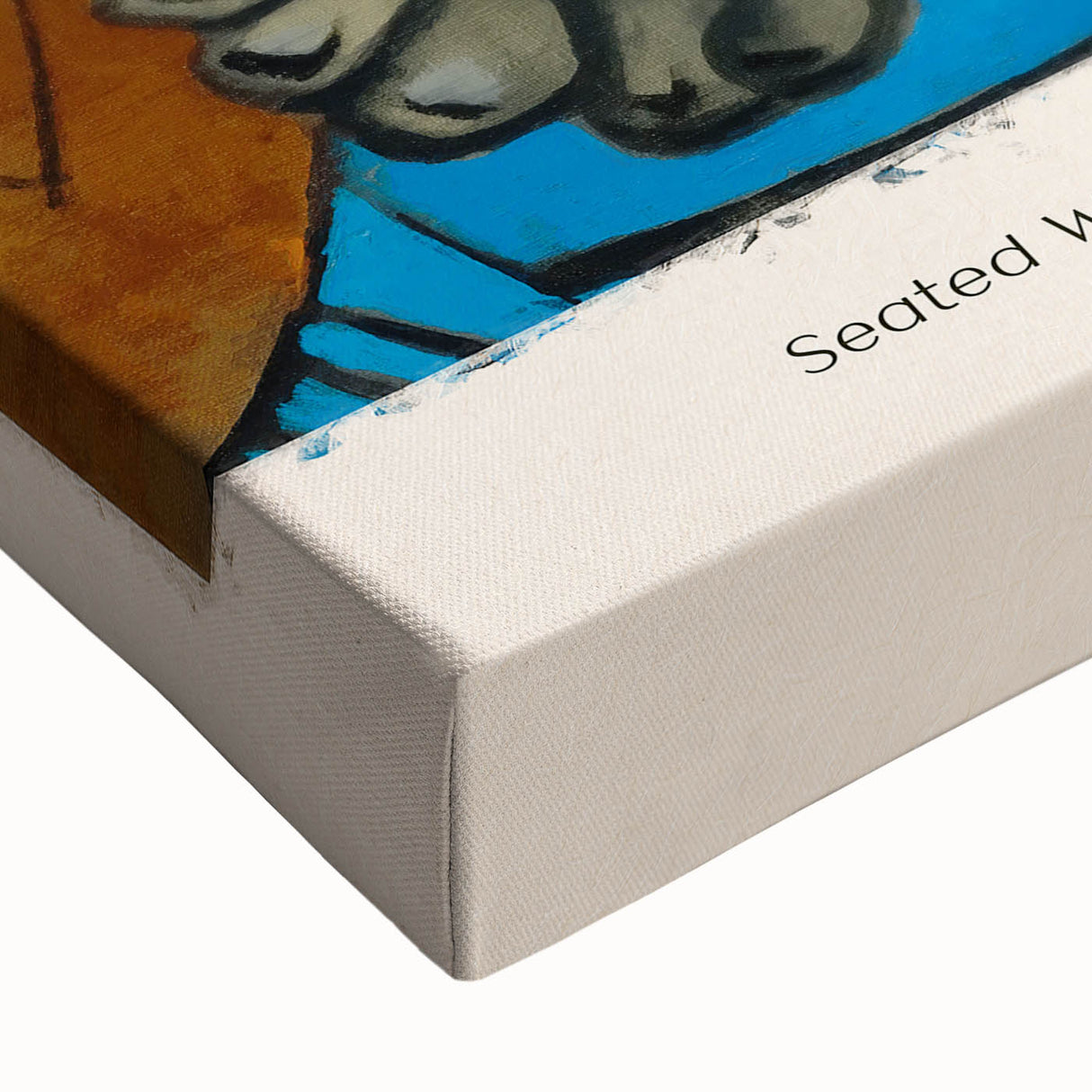 Black and white abstract landscape painting on stretched canvas, ideal for bedroom wall art.
