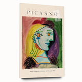 Large abstract wall art on acrylic glass depicting Picasso-inspired design in neutral tones.