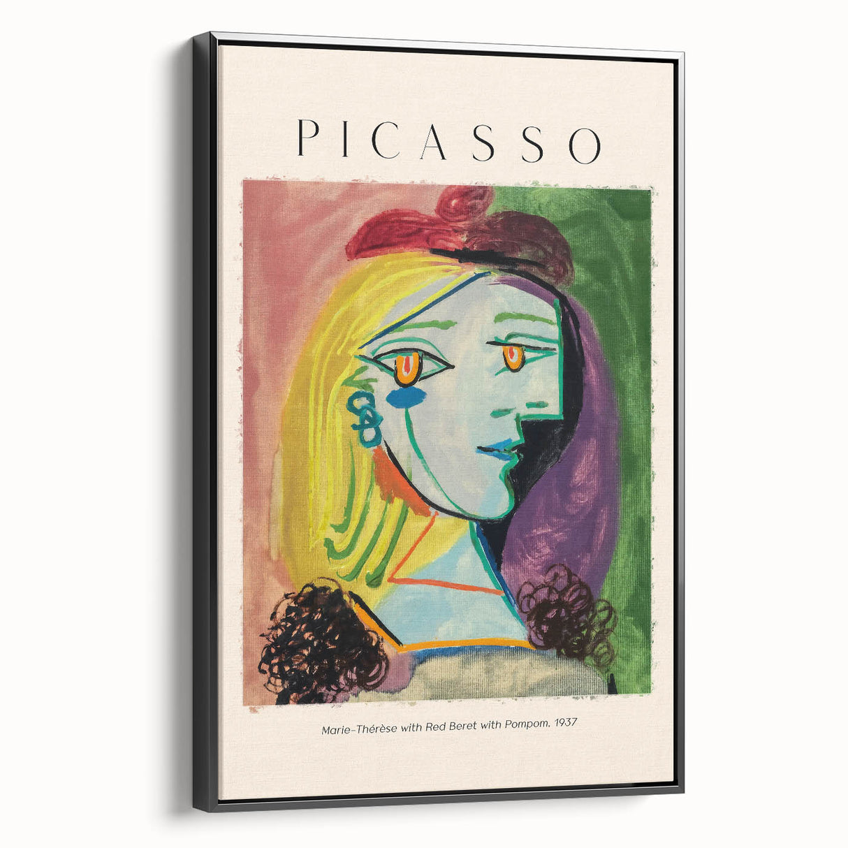 Black and white landscape art featuring a minimalist vintage poster design on framed canvas, ideal for bedroom decor.