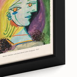 Extra large framed canvas featuring a textured, colorful abstract design on a black background, ideal for living room decor.