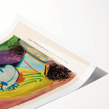 Extra large wall art depicting line art flowers in black on white, rolled print format.