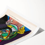 Extra large wall art featuring line art flowers in black on white, rolled print format, suitable for large living room decor.