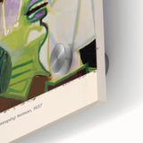 Large abstract wall art in mid-century modernist style.