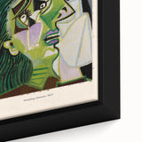 Extra large black wall art featuring a colorful, textured abstract design on a framed canvas, ideal for living room decor.