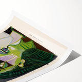 Extra large rolled print featuring line art flowers in monochrome, ideal for large living room wall decor.