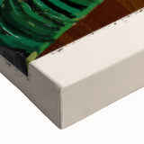 Large art of a black and white abstract landscape on stretched canvas, suitable for bedroom decor.