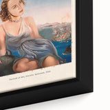 Extra large framed canvas featuring a textured, colorful Salvador Dali design in black for living room decor.