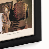 Extra large framed canvas featuring a close-up of Salvador Dali-inspired black wall art with colorful.