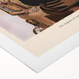 Art deco poster featuring a surreal Salvador Dali design in muted tones on rolled canvas, suitable for dining room wall art.