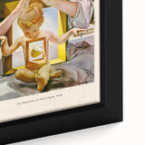 Extra large framed canvas featuring a textured, colorful Salvador Dali design on black, ideal for living room decor.