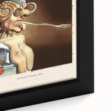 Extra large framed canvas featuring a close-up of Salvador Dali's textured, colorful art on a black background.