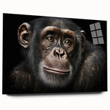 Acrylic wall art featuring a playful chimpanzee design, showcasing vibrant colors and intricate details, perfect for animal lovers' home decor.