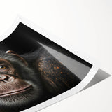 Rolled print showcasing a vibrant monkey and chimpanzee design, perfect for animal lovers, featuring detailed illustrations on premium quality paper, ideal for home decor.