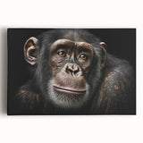 Colorful canvas wall art depicting a playful chimpanzee design, showcasing vibrant hues and intricate details, perfect for animal lovers and modern decor enthusiasts.