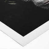 Rolled canvas art showcasing a vibrant monkey and chimpanzee design, perfect for adding a playful touch to home decor, presented in protective packaging.