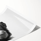 Colorful wall art print showcasing a whimsical monkey and chimpanzee design, perfect for adding a playful touch to home decor, rolled and ready for framing.