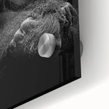 Close-up of a vibrant acrylic glass wall art piece showcasing a playful monkey and a majestic gorilla, perfect for adding a touch of wildlife decor to any space.