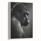Framed canvas wall art featuring a playful monkey and gorilla design, showcasing vibrant colors and intricate details, perfect for adding a whimsical touch to home decor.