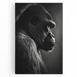 Stretched canvas wall art featuring a vibrant monkey and ape gorilla design, perfect for adding a playful touch to home decor. Ideal for animal lovers and modern interiors.