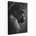 Stretched canvas wall art featuring a vibrant monkey and ape gorilla design, showcasing detailed colors and textures, perfect for animal lovers and modern decor enthusiasts.