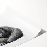 Vibrant rolled print showcasing a colorful monkey and ape gorilla design, perfect for adding a playful touch to any room decor. Ideal for animal lovers and art enthusiasts.