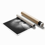 Colorful rolled print of an orangutan design featuring vibrant hues and intricate details, perfect for adding a touch of wildlife artistry to any space.