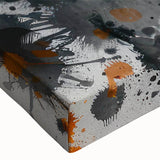 Close-up of a vibrant orangutan design on stretched canvas wall art, showcasing intricate details and rich colors, perfect for wildlife enthusiasts and home decor.