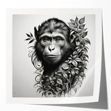 Vibrant wall art collection showcasing a playful orangutan design, featuring rich colors and intricate details, perfect for adding a whimsical touch to modern decor.