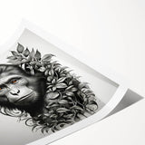 Orangutan-themed wall art design featuring vibrant colors and intricate details, showcasing the beauty of wildlife. Perfect for nature lovers and home decor.