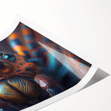 Extra large wall art featuring a line art design of flowers in black and white, ideal for large living room decor.