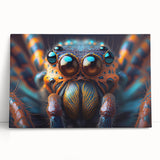 Black and white close-up of a bird on stretched canvas, ideal for kitchen wall art or bedroom decor.