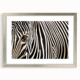 Close-up of a bird in textured art style, featuring soft gray and white tones on a silver-framed canvas.